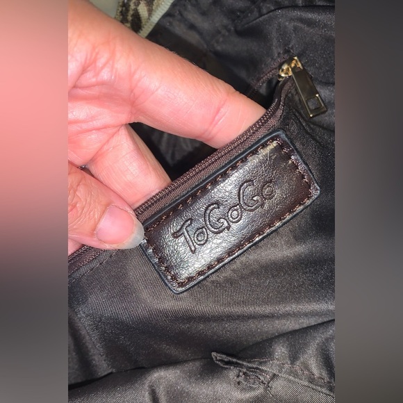 To go go Charming Cat Print tapestry Tote Bag - Brown and Tan rope handles - Picture 5 of 6